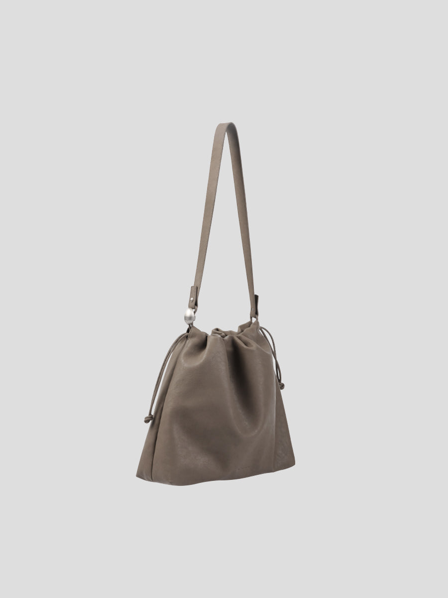 Note3 Cloud Drawstring 2 Way Bag - Clay Gray