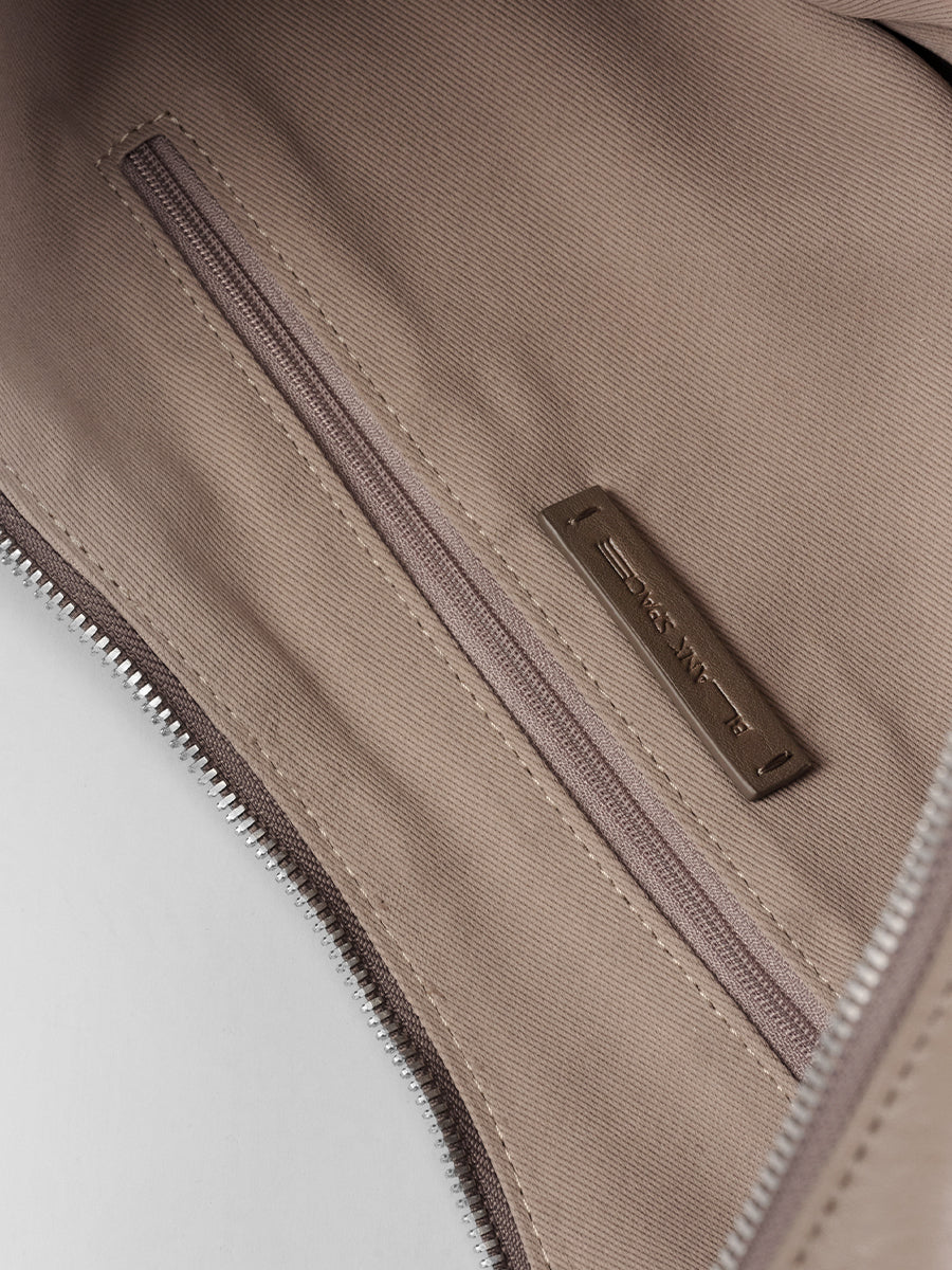 Note2 Pleated Hobo Bag - Clay Gray