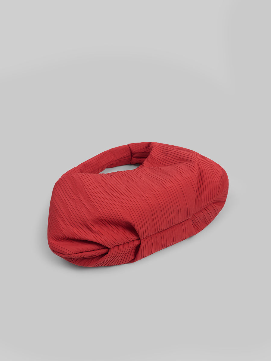 Abby Pleated Hobo Bag - Red