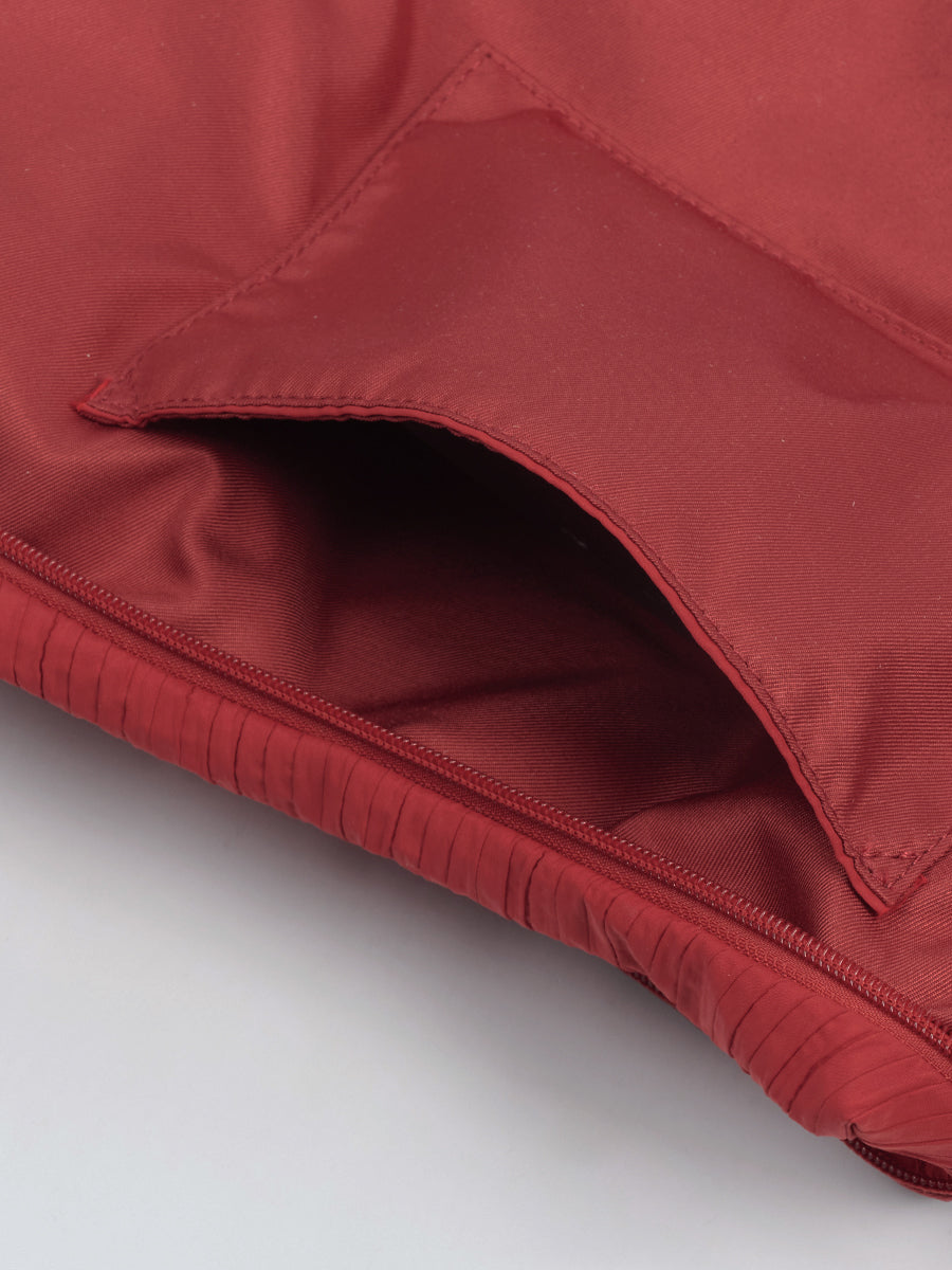 Abby Pleated Hobo Bag - Red