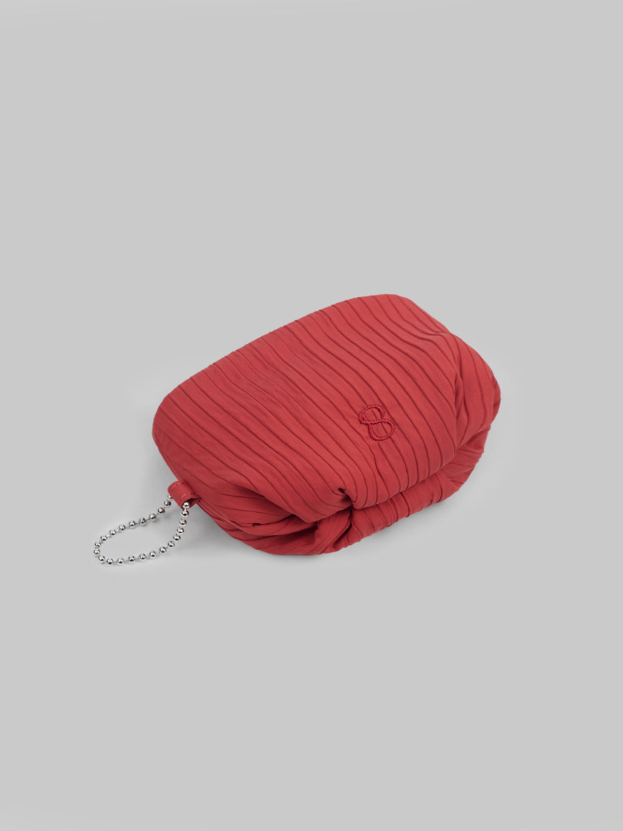 Abby Pleated Hobo Bag - Red