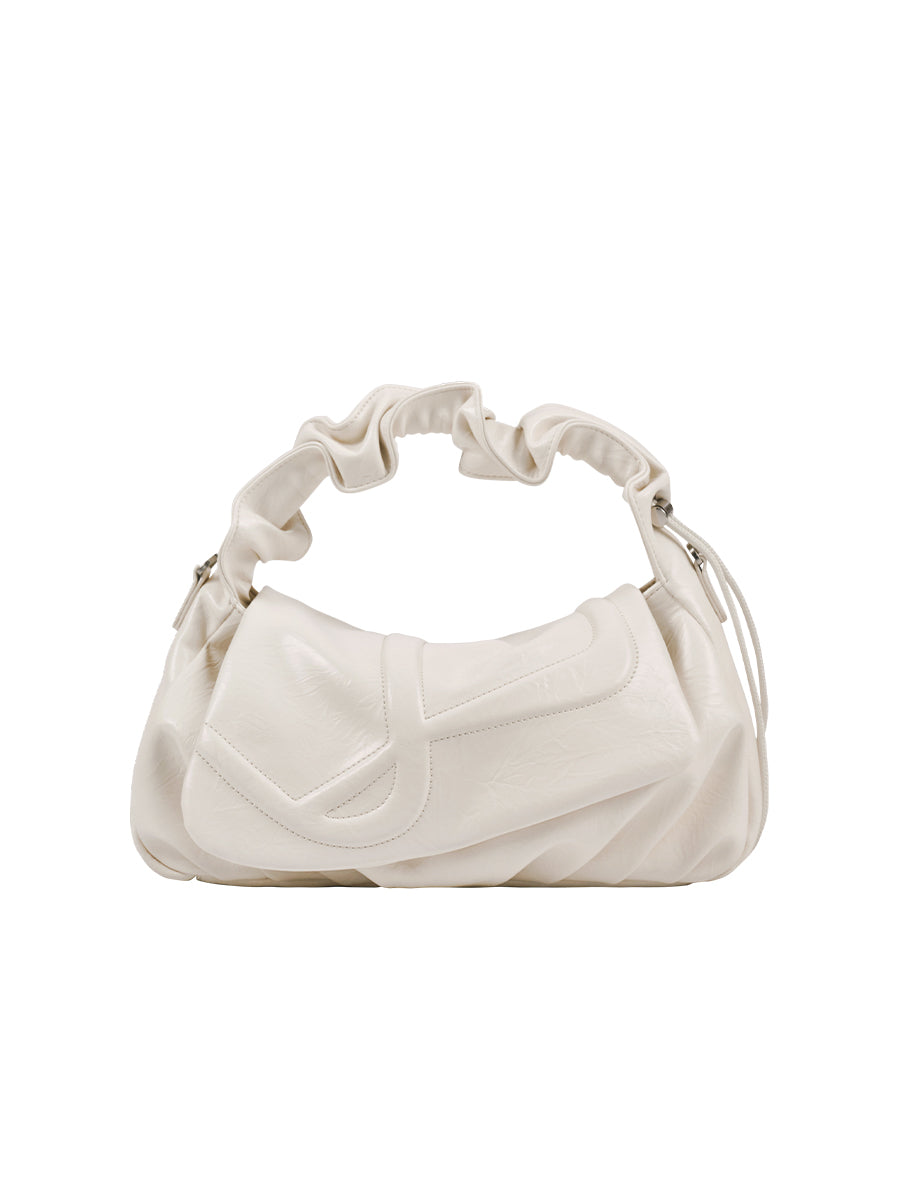 BLANK Ruffled Top-Handle Bag