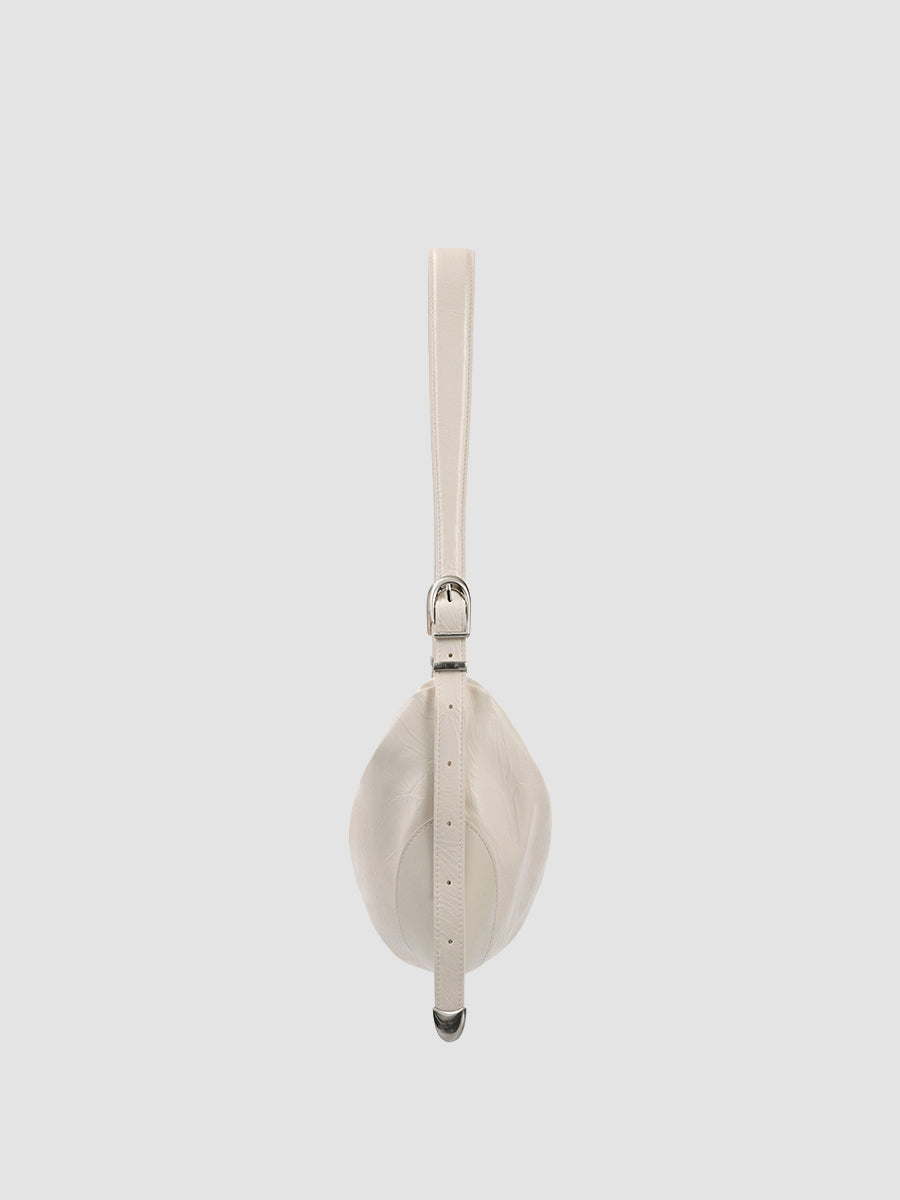Duo Pin-Buckle Draped Crossbody Bag - White