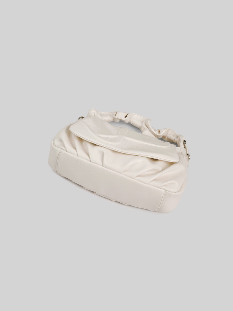 BLANK Ruffled Top-Handle Bag