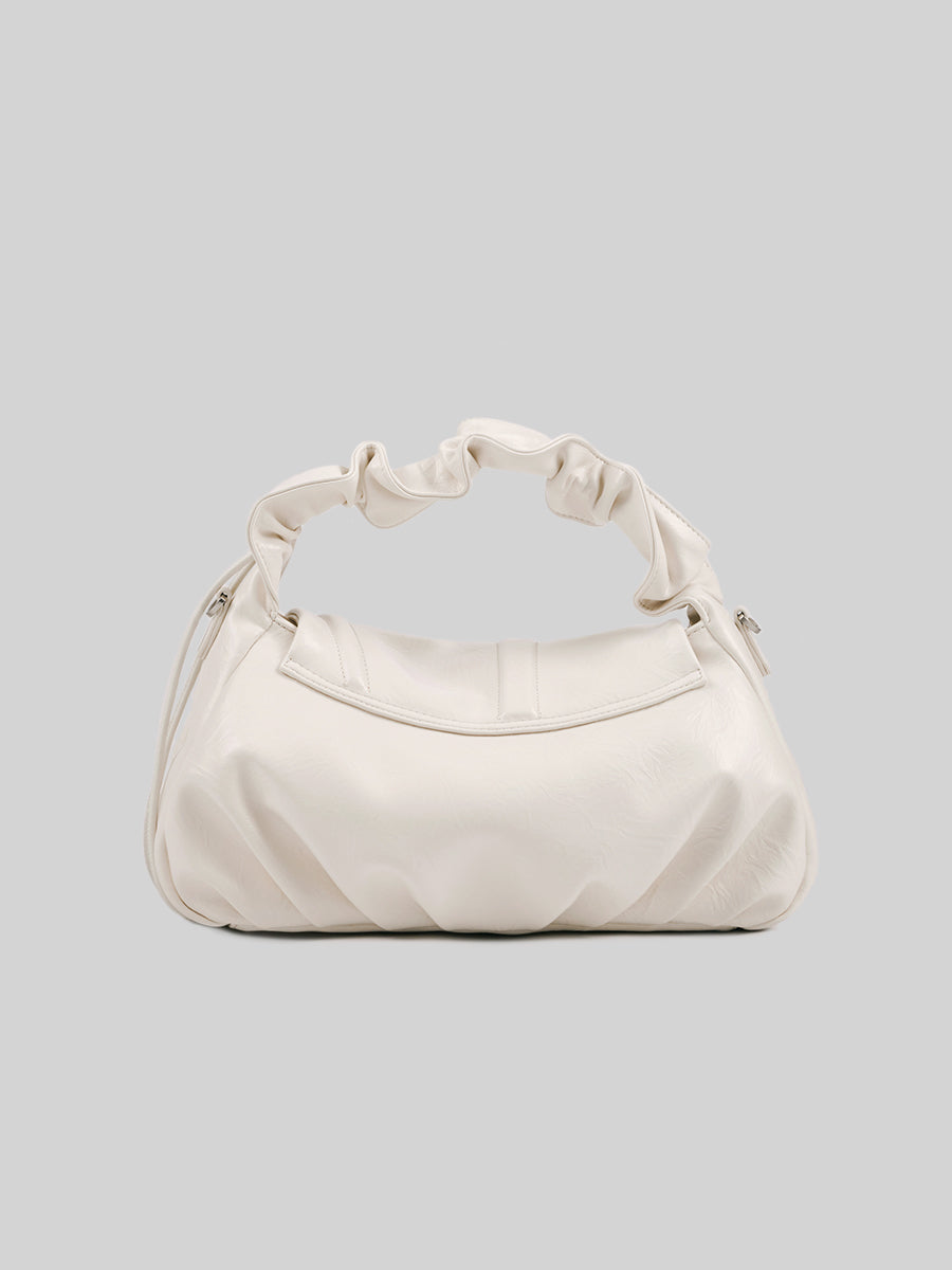 BLANK Ruffled Top-Handle Bag
