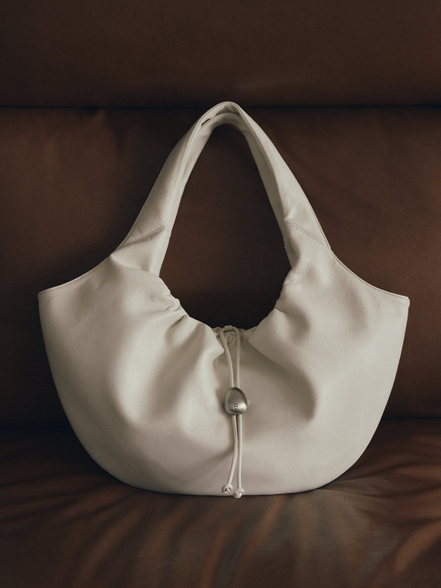 Cloud Hobo Shoulder Bag - White