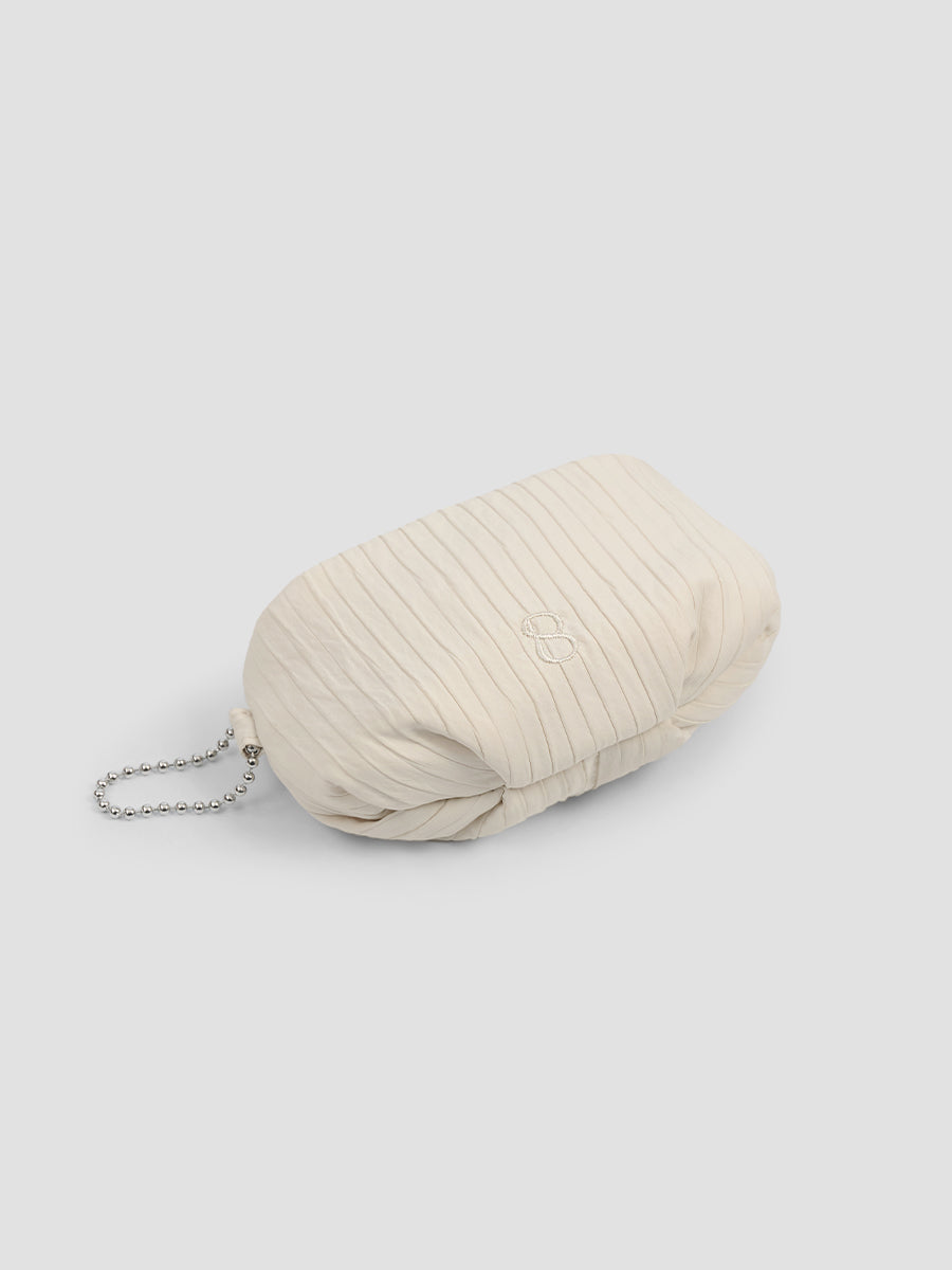 Abby Pleated Hobo Bag - White